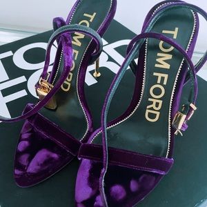 Tom Ford Velvet Padlock Sandal 105 mm
